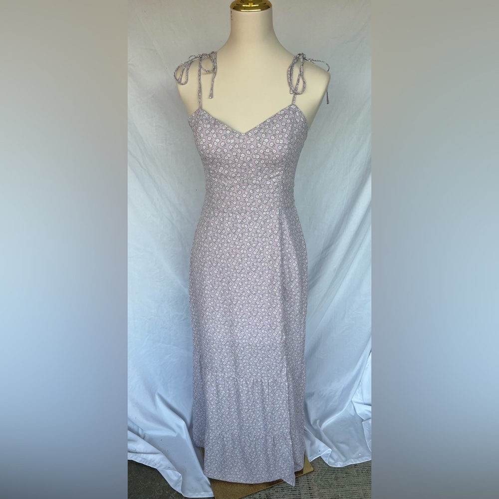 Abercrombie & Fitch Purple Floral Midi Dress